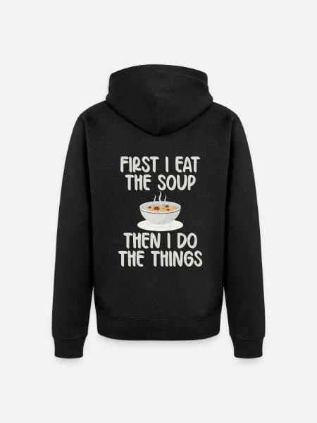 Soup Lovers Gifts - Unisex Premium Organic Zip Hoodie - black