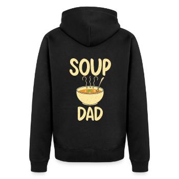 Soup Lovers Gifts - Unisex Premium Organic Zip Hoodie - black - Back - Nico (187cm)
