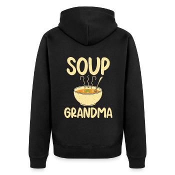 Soup Lovers Gifts - Unisex Premium Bio Zip Hoodie - Schwarz - Hinten - Nico (187cm)