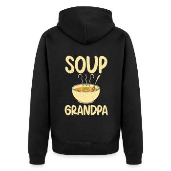 Soup Lovers Gifts - Unisex Premium Organic Zip Hoodie - black - Back - Nico (187cm)
