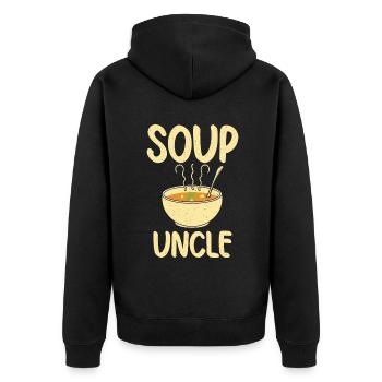 Soup Lovers Gifts - Unisex Premium Bio Zip Hoodie - Schwarz - Hinten - Nico (187cm)