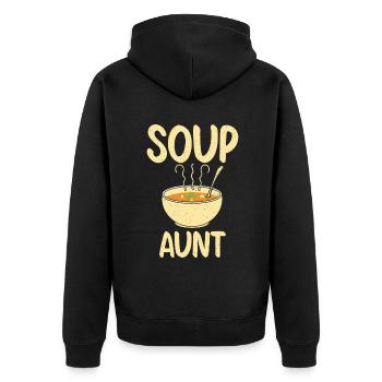 Soup Lovers Gifts - Unisex Premium Bio Zip Hoodie - Schwarz - Hinten - Nico (187cm)