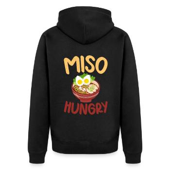 Soup Lovers Gifts - Unisex Premium Organic Zip Hoodie - black - Back - Nico (187cm)