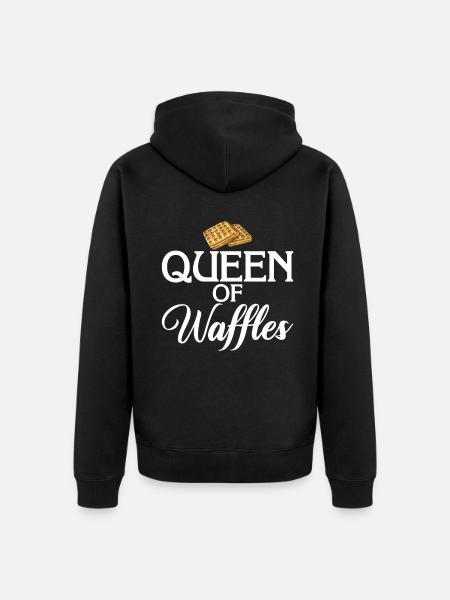 Waffle Lover Gifts - Unisex Premium Organic Zip Hoodie - black