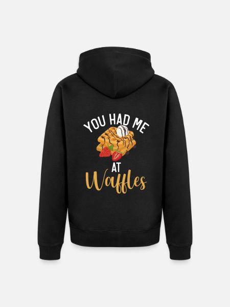 Waffle Lover Gifts - Unisex Premium Organic Zip Hoodie - black