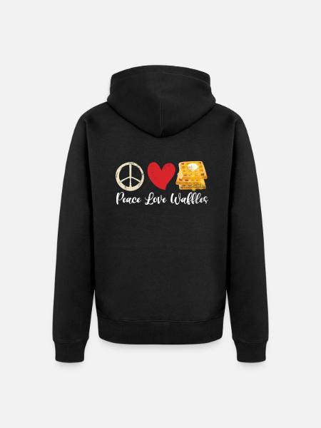 Waffle Lover Gifts - Unisex Premium Organic Zip Hoodie - black