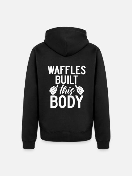 Waffle Lover Gifts - Unisex Premium Organic Zip Hoodie - black