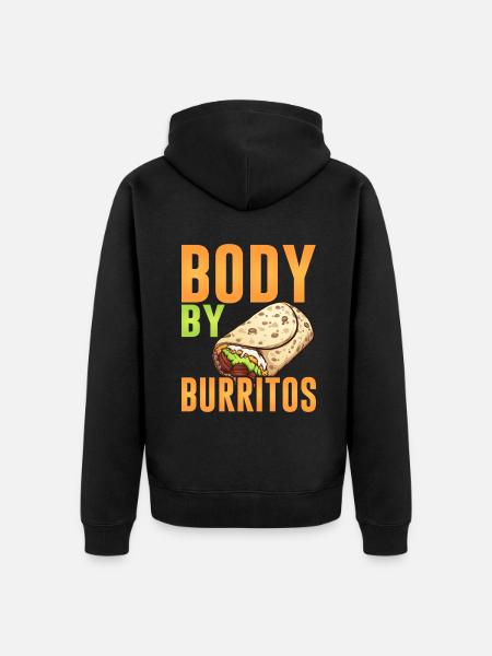 Burrito Gift - Unisex Premium Organic Zip Hoodie - black
