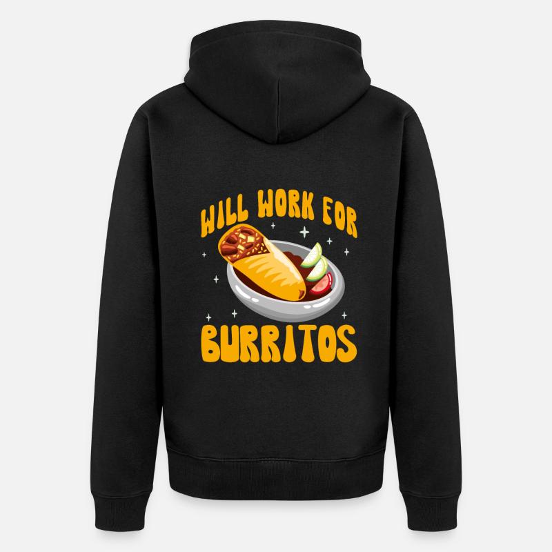 Burrito Gift - Unisex Premium Bio Zip Hoodie - Schwarz