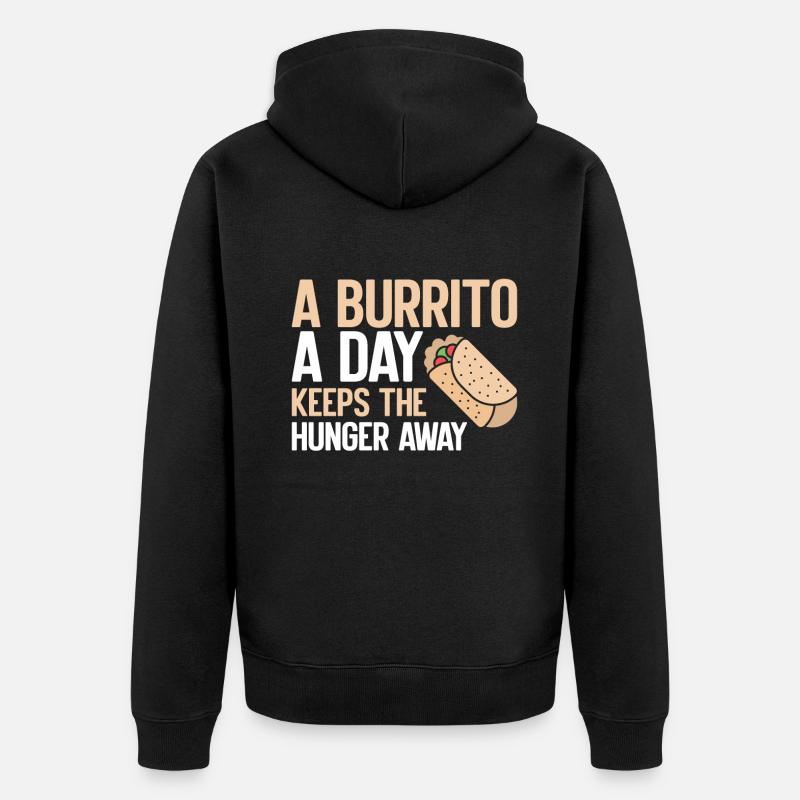 Cadeau Burrito - Veste à capuche bio Premium Unisexe - noir