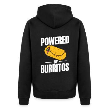 Burrito Gift - Unisex Premium Bio Zip Hoodie - Schwarz - Hinten - Nico (187cm)