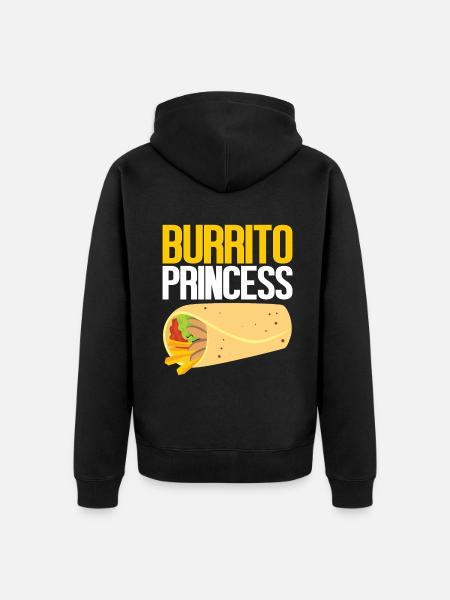 Burrito Gift - Unisex Premium Organic Zip Hoodie - black