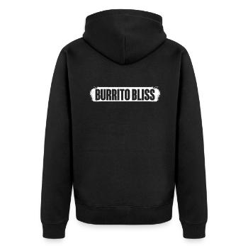Burrito Gift - Unisex Premium Bio Zip Hoodie - Schwarz - Hinten - Nico (187cm)