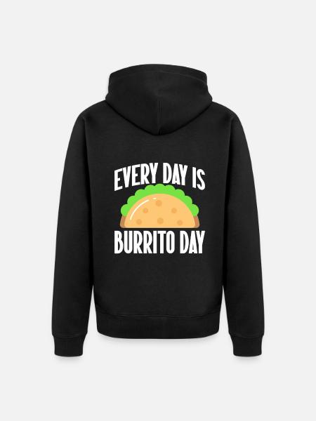 Burrito Gift - Unisex Premium Organic Zip Hoodie - black