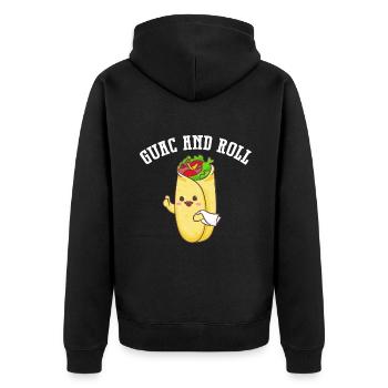 Burrito Gift - Unisex Premium Bio Zip Hoodie - Schwarz - Hinten - Nico (187cm)