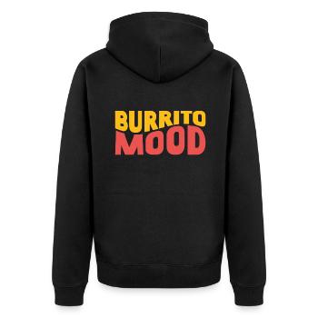 Burrito Gift - Unisex Premium Organic Zip Hoodie - black - Back - Nico (187cm)