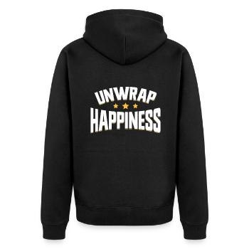 Burrito Gift - Unisex Premium Bio Zip Hoodie - Schwarz - Hinten - Nico (187cm)