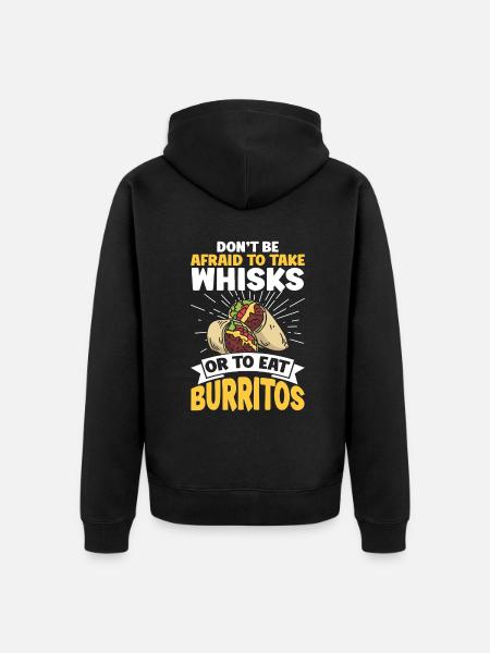 Burrito Gift - Unisex Premium Organic Zip Hoodie - black