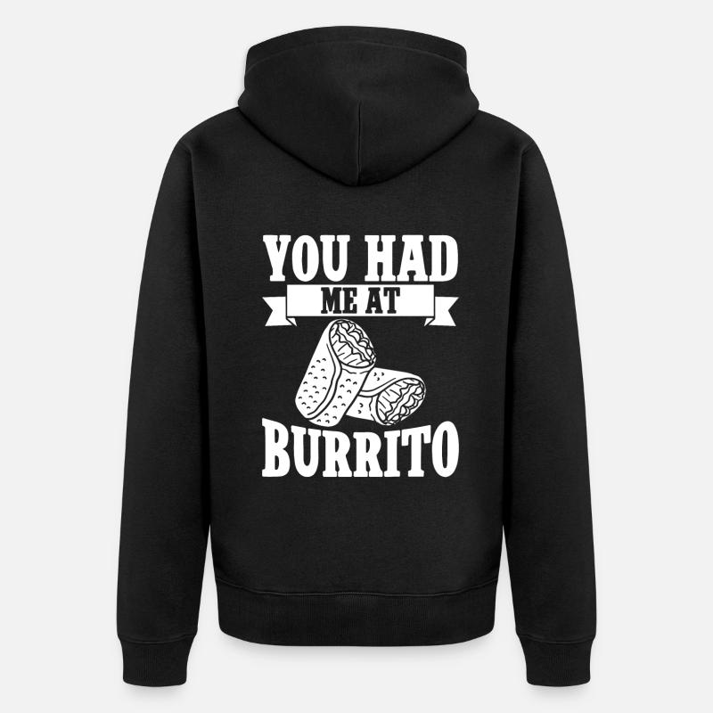 Burrito Gift - Unisex Premium Bio Zip Hoodie - Schwarz