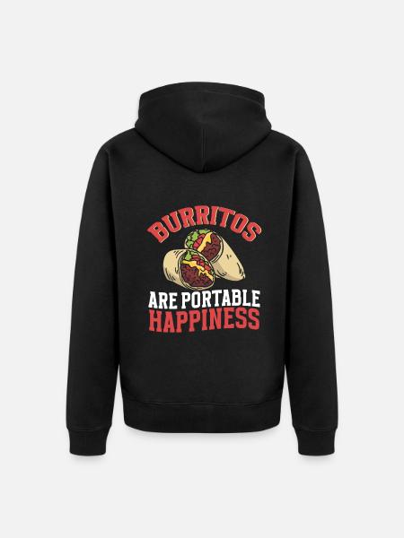 Burrito Gift - Unisex Premium Bio Zip Hoodie - Schwarz