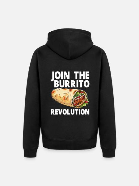 Burrito Gift - Unisex Premium Organic Zip Hoodie - black
