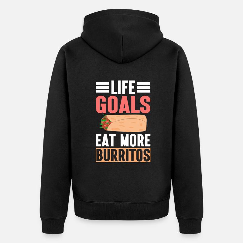 Cadeau Burrito - Veste à capuche bio Premium Unisexe - noir