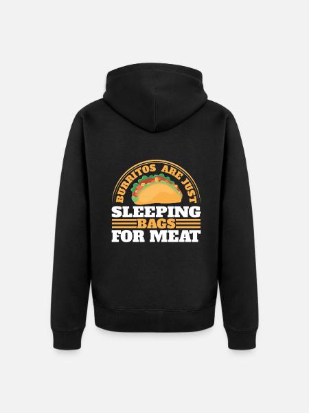 Burrito Gift - Unisex Premium Organic Zip Hoodie - black