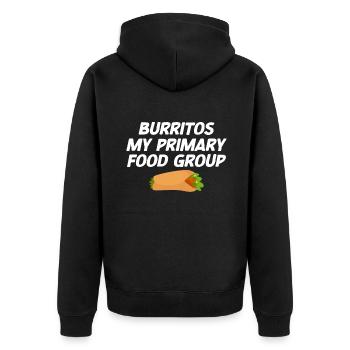 Burrito Gift - Unisex Premium Organic Zip Hoodie - black - Back - Nico (187cm)