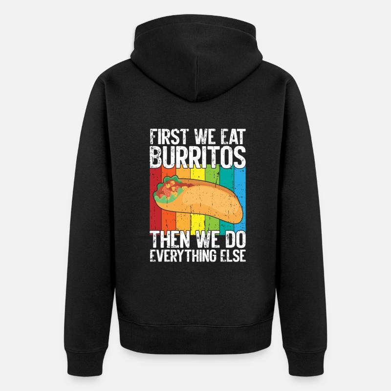 Burrito Gift - Unisex Premium Bio Zip Hoodie - Schwarz