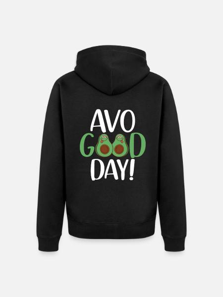 Avocado Gifts - Unisex Premium Organic Zip Hoodie - black