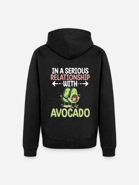 Avocado Gifts - Unisex Premium Organic Zip Hoodie - black