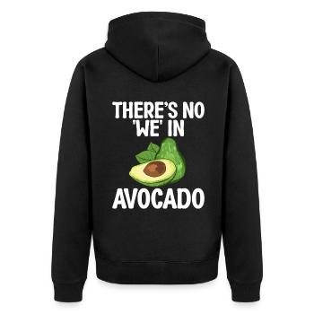 Avocado Gifts - Unisex Premium Bio Zip Hoodie - Schwarz - Hinten - Nico (187cm)