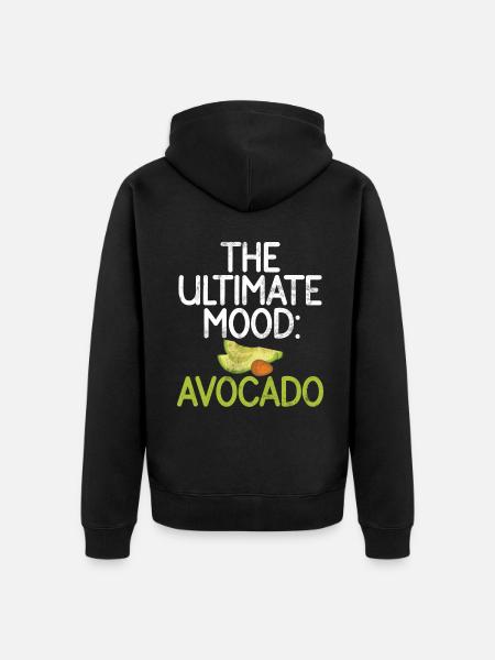 Avocado Gifts - Unisex Premium Organic Zip Hoodie - black