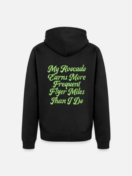 Avocado Gifts - Unisex Premium Organic Zip Hoodie - black