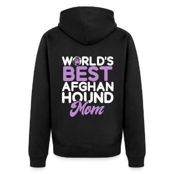 Cadeaux pour les chiens afghans - Veste à capuche bio Premium Unisexe - noir - Dos - Nico (187cm)