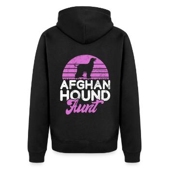 Cadeaux pour les chiens afghans - Veste à capuche bio Premium Unisexe - noir - Dos - Nico (187cm)