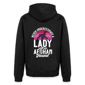 Cadeaux pour les chiens afghans - Veste à capuche bio Premium Unisexe - noir - Dos - Nico (187cm)