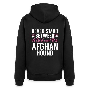 Cadeaux pour les chiens afghans - Veste à capuche bio Premium Unisexe - noir - Dos - Nico (187cm)