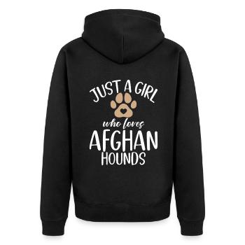 Cadeaux pour les chiens afghans - Veste à capuche bio Premium Unisexe - noir - Dos - Nico (187cm)