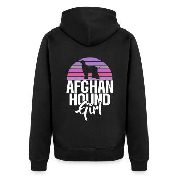 Cadeaux pour les chiens afghans - Veste à capuche bio Premium Unisexe - noir - Dos - Nico (187cm)