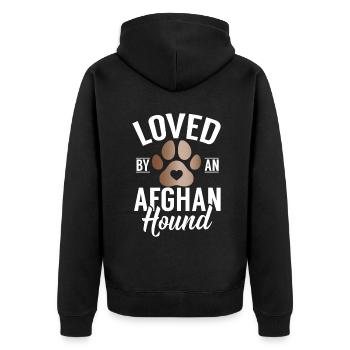 Cadeaux pour les chiens afghans - Veste à capuche bio Premium Unisexe - noir - Dos - Nico (187cm)