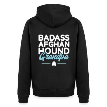 Cadeaux pour les chiens afghans - Veste à capuche bio Premium Unisexe - noir - Dos - Nico (187cm)