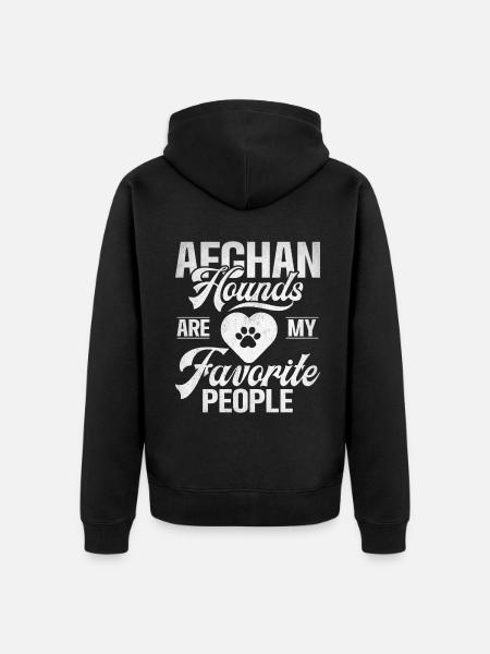Afghan Hound Gifts - Unisex Premium Bio Zip Hoodie - Schwarz
