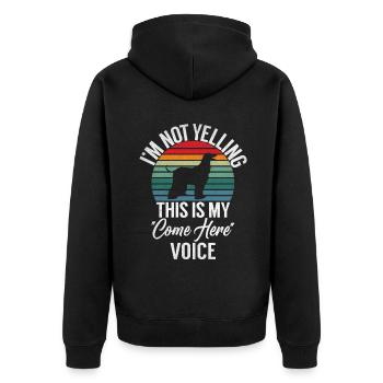 Afghan Hound Gifts - Unisex Premium Bio Zip Hoodie - Schwarz - Hinten - Nico (187cm)