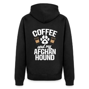 Cadeaux pour les chiens afghans - Veste à capuche bio Premium Unisexe - noir - Dos - Nico (187cm)
