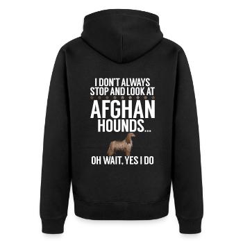 Cadeaux pour les chiens afghans - Veste à capuche bio Premium Unisexe - noir - Dos - Nico (187cm)