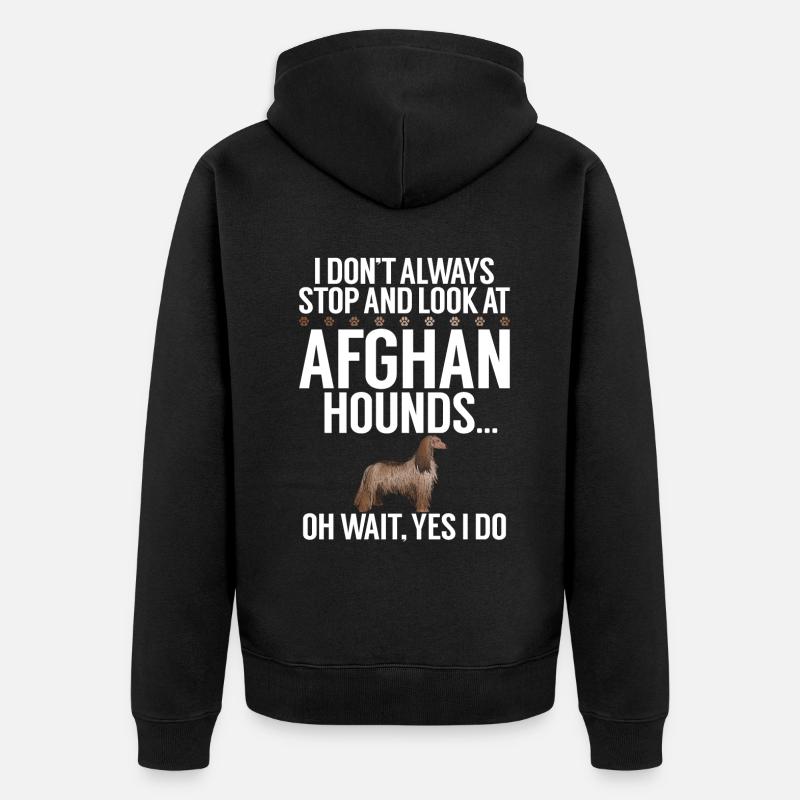 Cadeaux pour les chiens afghans - Veste à capuche bio Premium Unisexe - noir