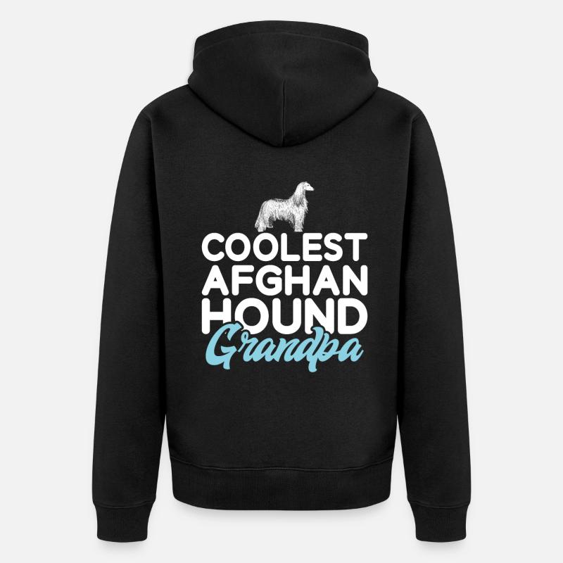 Cadeaux pour les chiens afghans - Veste à capuche bio Premium Unisexe - noir