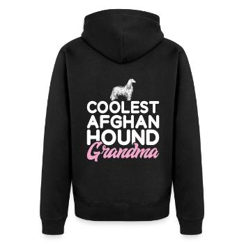 Cadeaux pour les chiens afghans - Veste à capuche bio Premium Unisexe - noir - Dos - Nico (187cm)