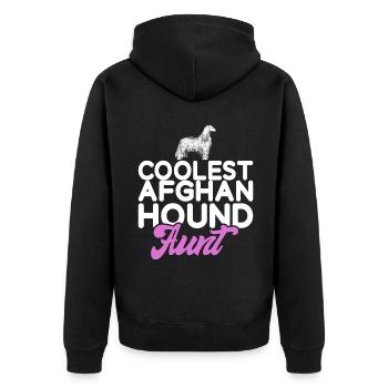 Cadeaux pour les chiens afghans - Veste à capuche bio Premium Unisexe - noir - Dos - Nico (187cm)